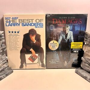 🔥 2 News DVDs TV shows:  “Larry Sanders” and “Damages” in original packaging